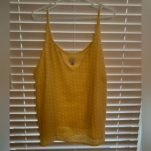 Yellow polka dot cami
